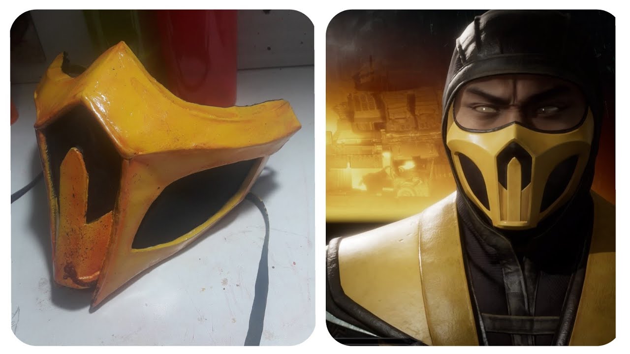 como fazer a máscara do SCORPION |mortal kombat 11 - YouTube