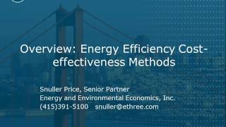 Assessing the Cost-Effectiveness of Energy Efficiency Portfolios, EM&V Webinar No. 10