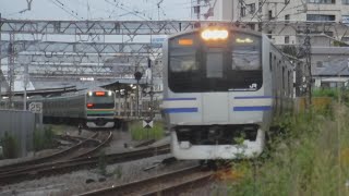 横須賀線普通千葉行きE217系1692SY-18+E217系Y-101と横須賀線普通逗子行きE235系1307S+普通久里浜行きE235系F-18が走行！【JR逗子〜JR鎌倉駅間の池田踏切No.22】