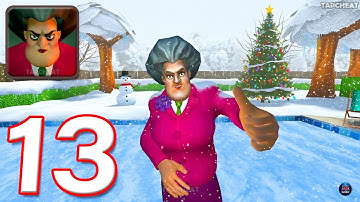 Scary Teacher 3D - Gameplay Walkthrough Part 13 - Winter Levels Pranks (Android, iOS)