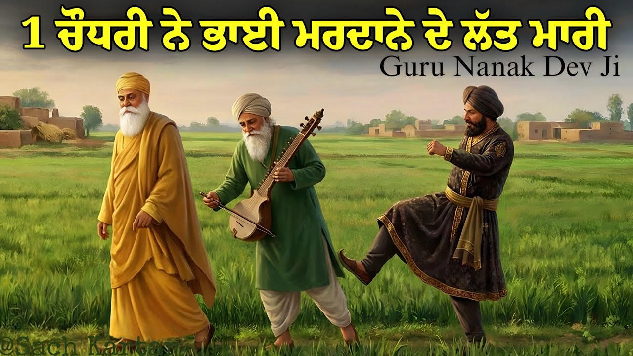 ਜਦੋਂ 1 ਚੌਧਰੀ ਨੇ ਭਾਈ ਮਰਦਾਨਾ ਜੀ ਦੇ ਲੱਤ ਮਾਰੀ || ਗੁਰੂ ਜੀ ਜ਼ਿੰਮੀਦਾਰ ਦੇ ਖੇਤ ਵਿੱਚ ਗਏ || Guru Nanak Dev Ji