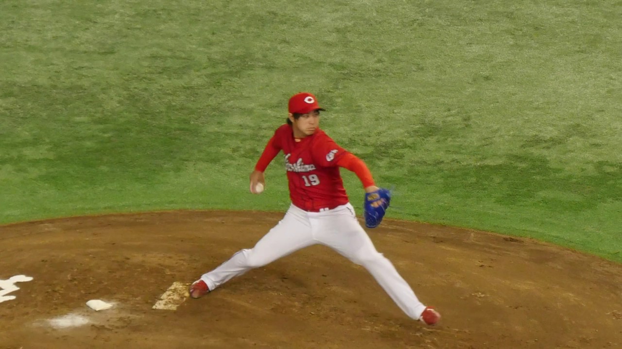 広島東洋カープ 野村祐輔 投球フォーム（スローモーション） - YouTube