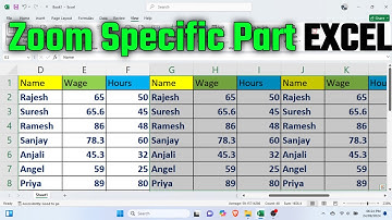 how to zoom specific part in excel sheet | zoom in particular excel