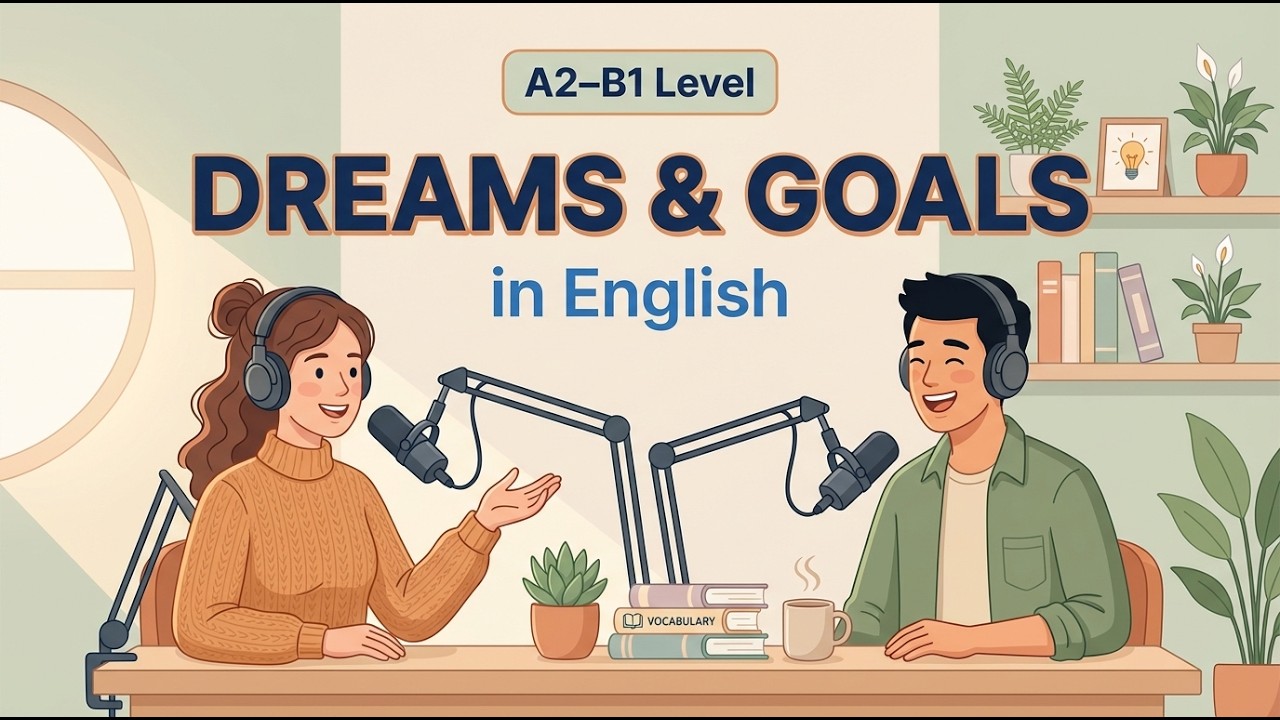 Talk About Dreams & Goals in English Fluently | Easy English Conversation Practice for Beginners