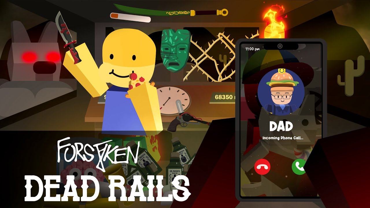 Dead Rails x Forsaken Roblox Short Animation Ft. Noob c00lkidd #roblox ...