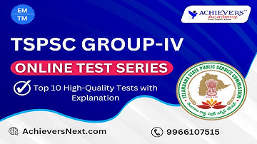 TSPSC Group 4 Online Test Series | TSPSC Group 4 Mock Tests