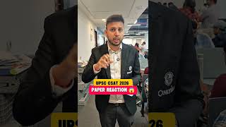 UPSC CSAT 2026 Students Reaction 😱 | Paper Tough or Easy?