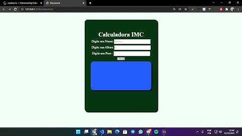 Tutorial: Calculadora IMC com HTML, CSS e Javascript.