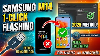 Samsung M14 Flashing Tutorial 2026 | How to Fix Hang on Logo & Software Issues | Odin & Unlock Tool