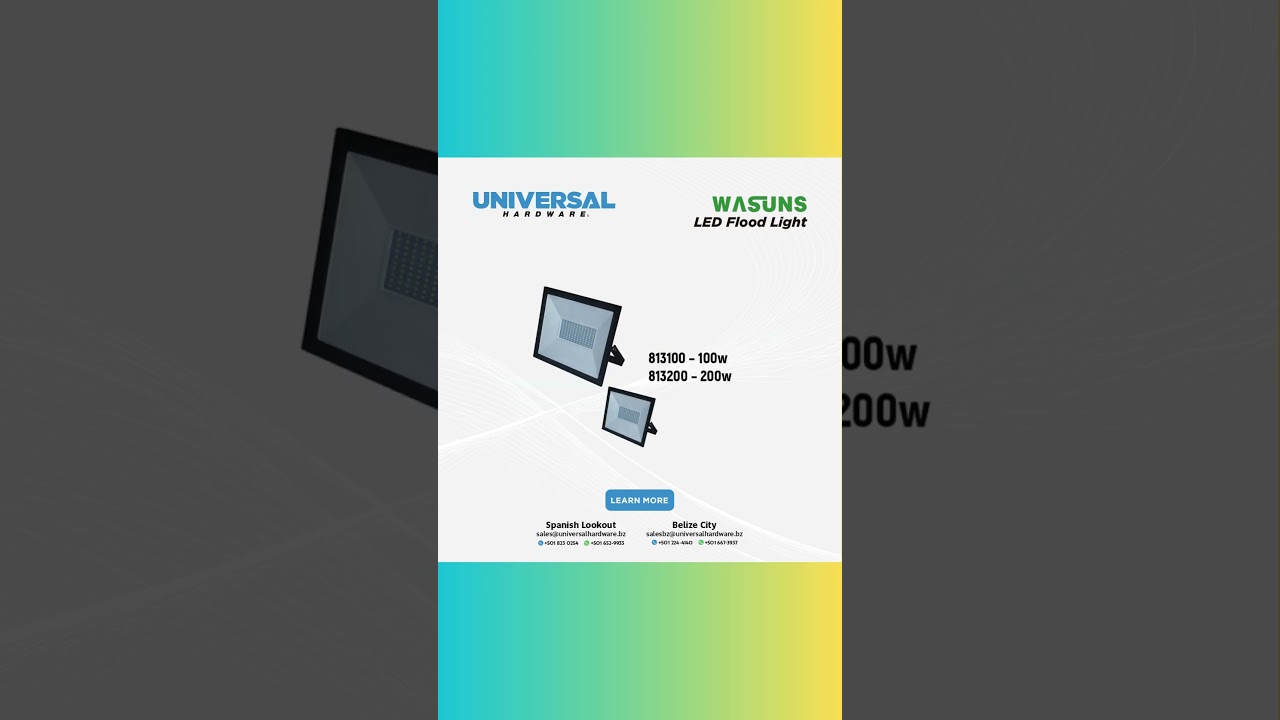 WASUNS LED lights at Universal Hardware —stylish, energy-efficient, affordable lighting solutions!
