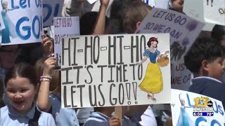 100+ Chavez Huerta Prep Academy students protest at D60 Administration Building