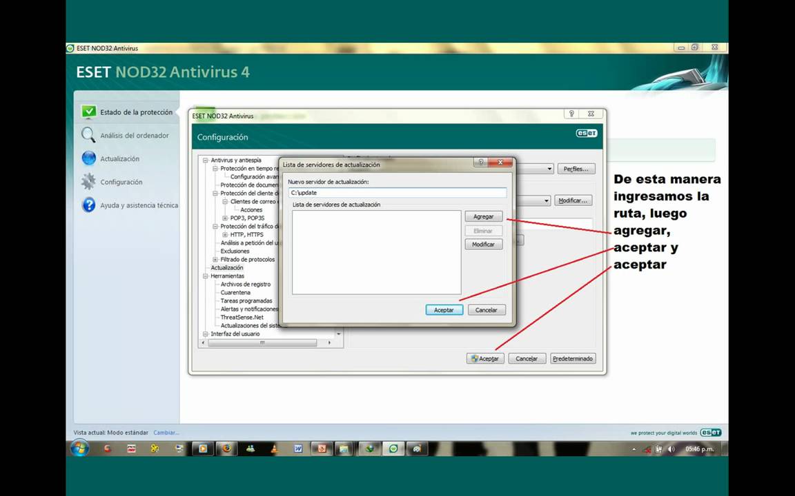 ACTUALIZAR EL ESET NOD32 ANTIVIRUS 4 SIN INTERNET YouTube