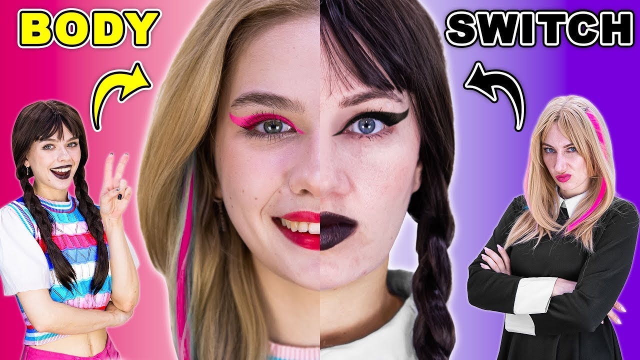 Dark Girl is PINK?! Body Swap Chaos! - YouTube
