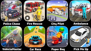 Real Police Chase Car Simulator,Ambulance Rescue Simulator,City Pilot Simulator,Fire Rescue Simulato screenshot 1