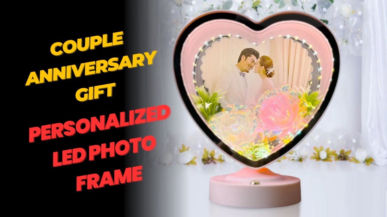 Personalized Heart Shape LED Photo Frame| Couple Gift Ideas| Best Wedding Anniversary Gifts