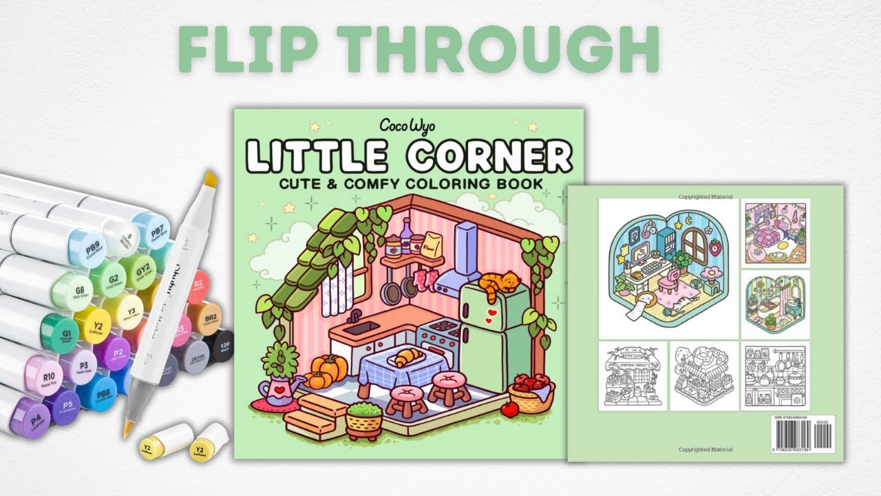 Little Corner Coloring Book Flip Through by Coco Wyo 🌸📚 | Peaceful ...