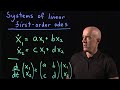 Systems of linear first-order odes | Lecture 39 | Differential Equations for Engineers