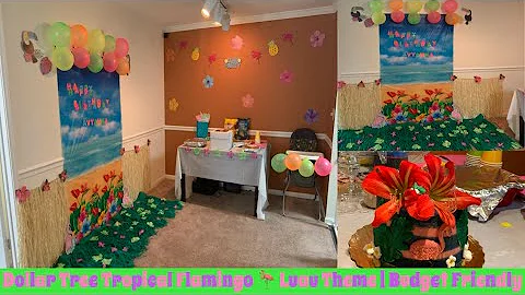 Dollar Tree 2020 Tropical Flamingo Luau Decorations| Avy’s 1st Bday Decorations Budget Friendly