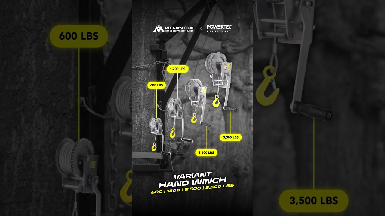 VARIANT HAND WINCH POWERTEC Handwinch Winch Katrol