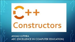 Constructors in C++, Default Constructors & Parameterised Constructor