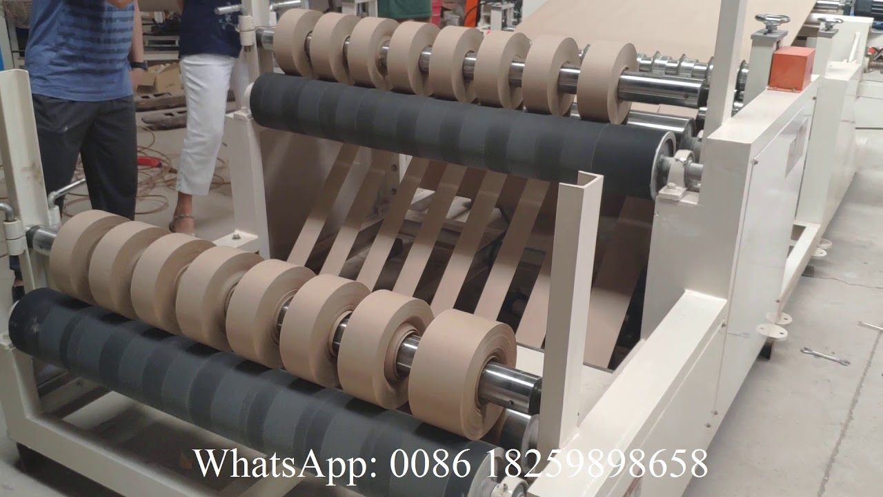 High speed brown kraft paper base paper slitting machine - YouTube