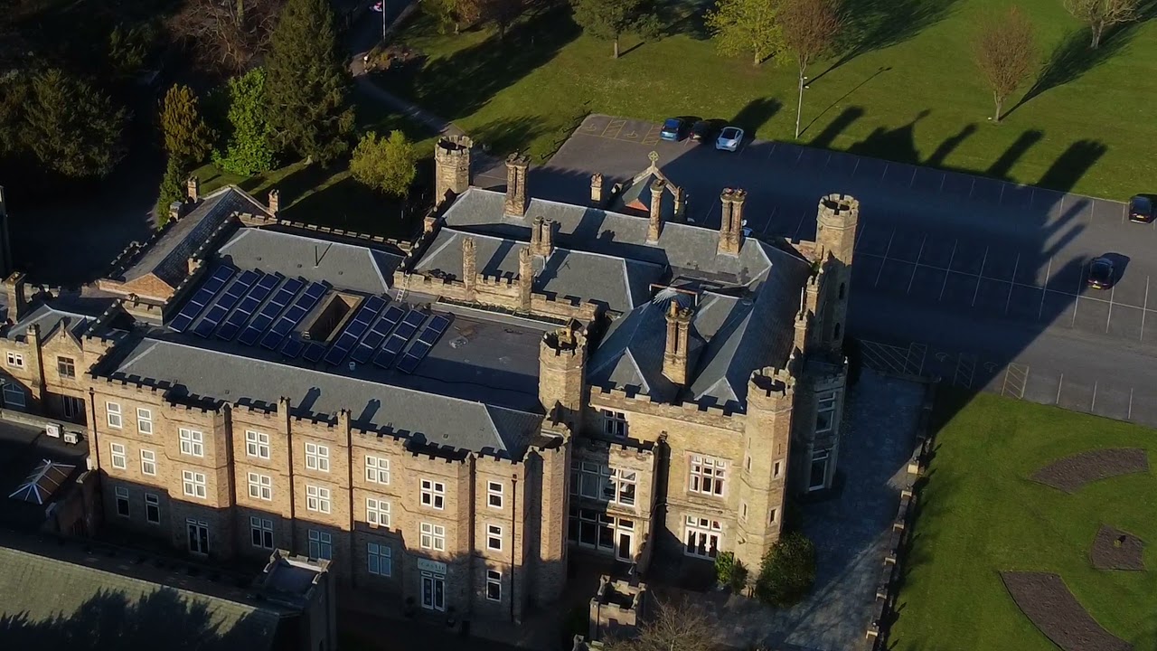 Great Drone Views of Cave Castle in Southcave.