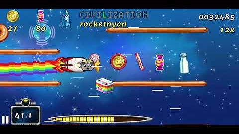 Nyan Cat Lost in Space. Narunyan run. Universe Mode.