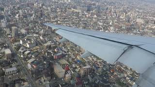 【市街地上空！旋回着陸！】アシアナ航空 777-200 福岡空港RWY34への着陸