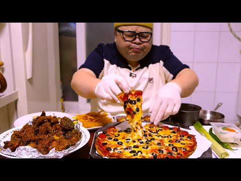| 안먹어봤음 말을 하지마세요 ㅋㅋ Mukbang Eatingshow [<strong>Pizza</strong> &amp;<strong>amp</strong>; Chicken ]