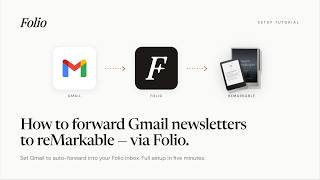 How to forward Gmail newsletters to Folio to read them on reMarkable, Kindle or other ereader