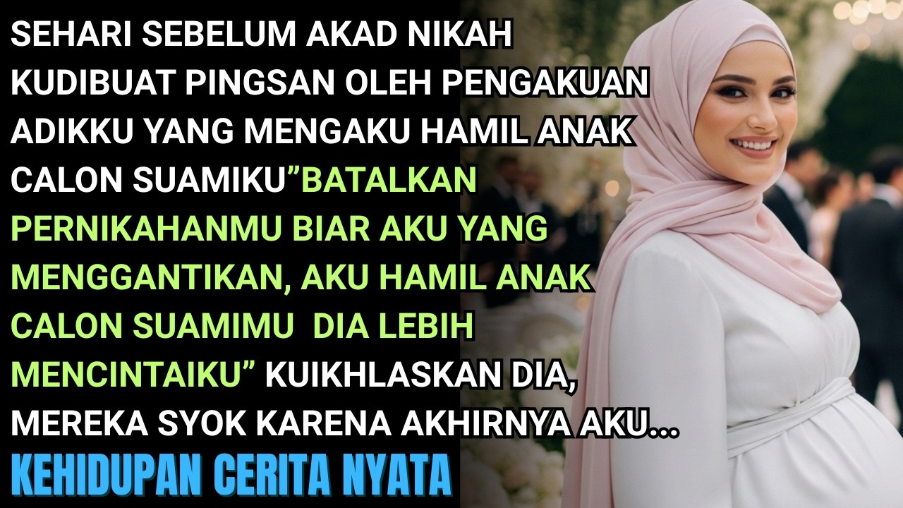 SEHARI SEBELUM AKAD AKU DIBUAT PINGSAN ADIKU MENGAKU HAMIL ANAK CALON SUAMIKU-KUIKLHASKAN TAPI LIHAT