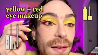 Relaxing Soft-Spoken ASMR GRWM Makeup Tutorial ✨ Yellow Eyeshadow & Red Mascara Look on Hooded Eyes screenshot 5