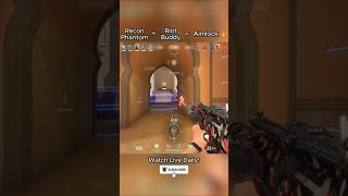Recon Phantom + Riot Gun Buddy = Aimlock 🔥 #valorant #shorts #valorantclips #valorantlive  #gaming