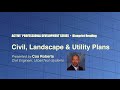 Blueprint reading  civil landscape and utility plans