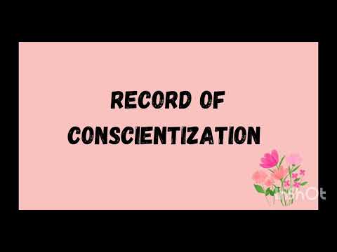 Record of conscientization # B.Ed # 3rd semester - YouTube