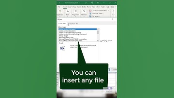 #Shorts ! Insert pdf file in excel