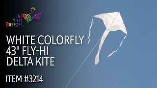 White Colorfly 43 Fly-Hi Delta Kite - In the Breeze
