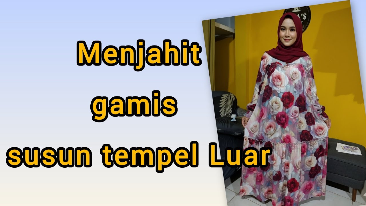 menjahit gamis susun #penjahitpemula #sewing #tutorial 