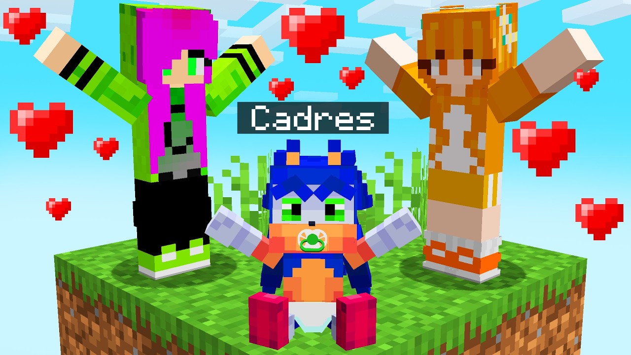Virei o BEBÊ SONIC para IRRITAR😡MEUS AMIGOS em UM BLOCO no Minecraft!