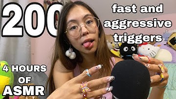 ASMR | 200 Fast and Aggressive Triggers: Personal Attention, Mouth Sounds, and Much More!!! (200k!)