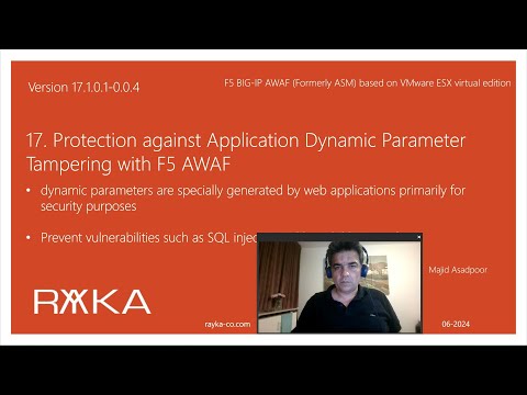 17. Protection against Application Dynamic Parameter Tampering with F5 AWAF