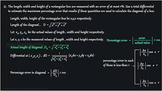 Celebrity Approximation using total differential - Problem 1 | Approximations | Calculus Profile
