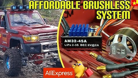 MN82 gets Cheap Brushless Upgrade! #rccrawler #aliexpress