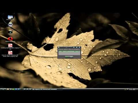 Installing Legacy OS..... A simple how to....