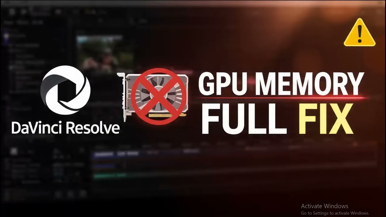 How to Fix Davinci Resolve Your GPU Memory Is Full
