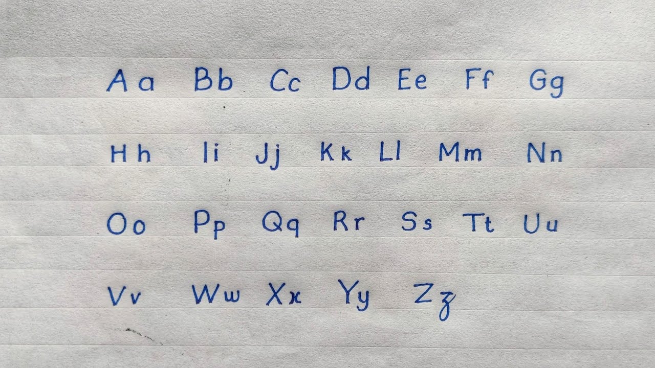 Learn how to write simple smooth capital letters or small letters ...