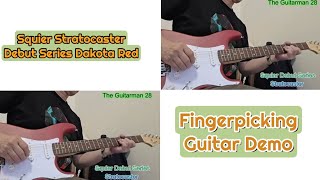 Squier Debut Series Stratocaster Guitar Playing Video Finger Picking 8/10/25