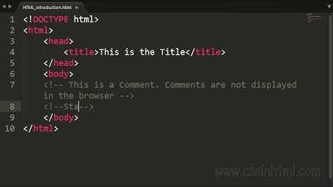 HTML Comment Tag