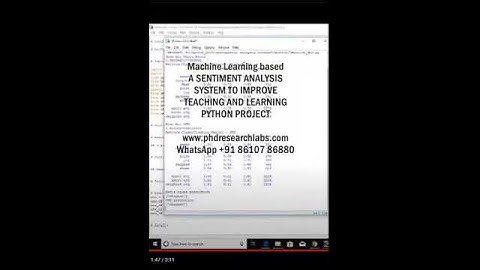 A SENTIMENT ANALYSIS SYSTEM TO IMPROVE TEACHING AND LEARNING PYTHON PROJECT