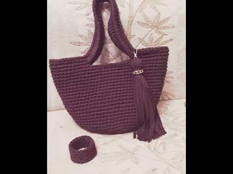 Сумка шоппер из трикотажной пряжи - YouTube